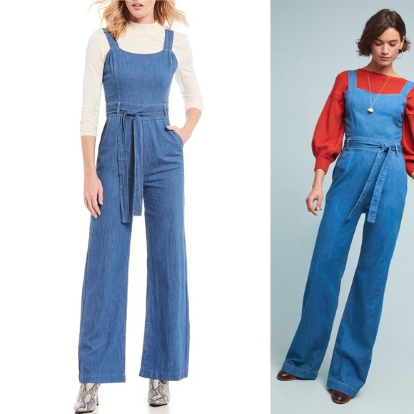 Anthropologie Pants - Anthropologie Ella Moss Magnolia Belted Jumpsuit